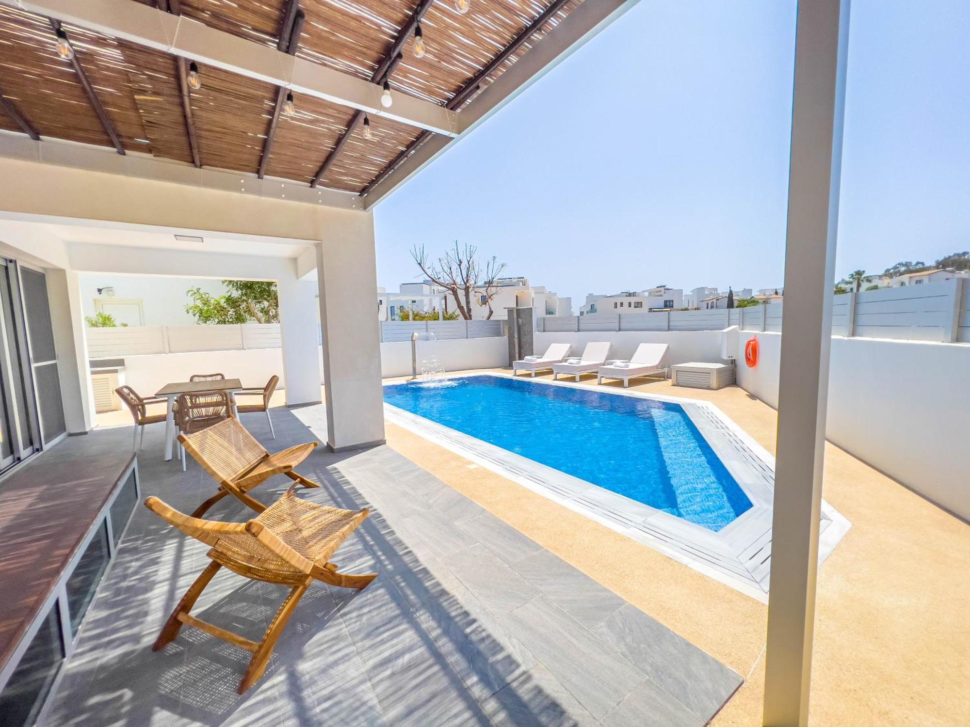 Geo Panoramic Villa +Pool +Game Room +Gym Protaras Dış mekan fotoğraf